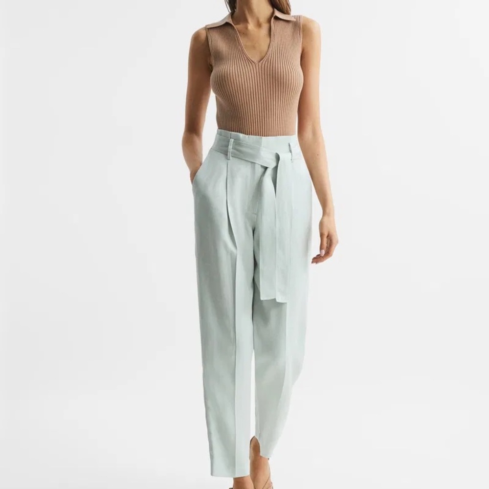 Reiss Mylie Tapered High Rise Trousers | Size 8